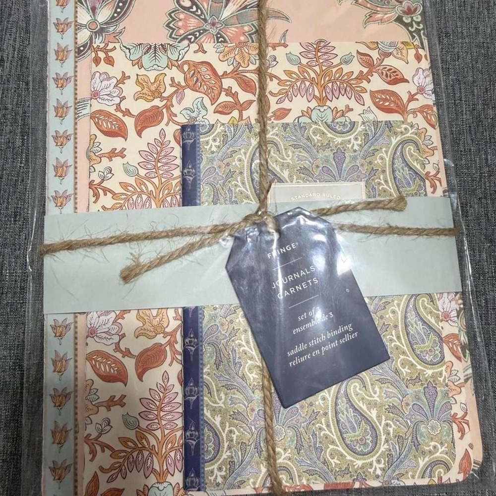 Fringe Indienne Mix Journals Carnets Set of 3